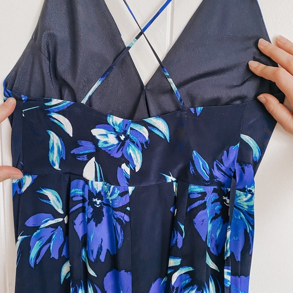 Yumi Kim Rush Hour Silk Maxi Dress Navy Floral - Picture 4 of 8